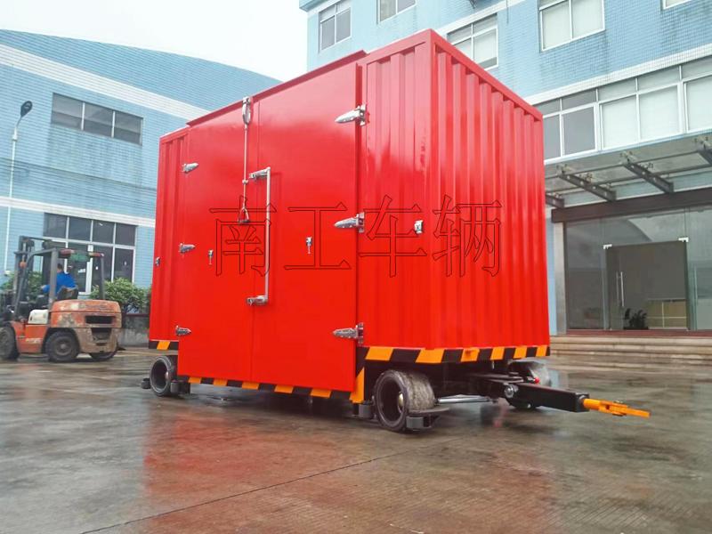 3吨双牵引箱式欧冠联赛联赛(中国) 无动力叉车牵引工具拖车